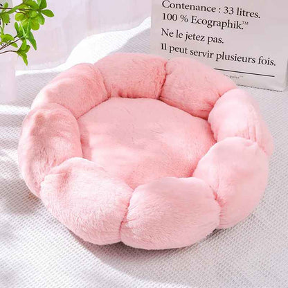 coussin pour chat fleur rose
