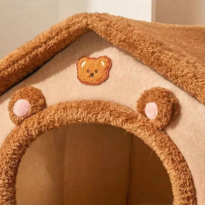 maison chat marron zoom ourson