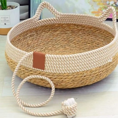 panier chat coussin blanc sans coussin ni chat