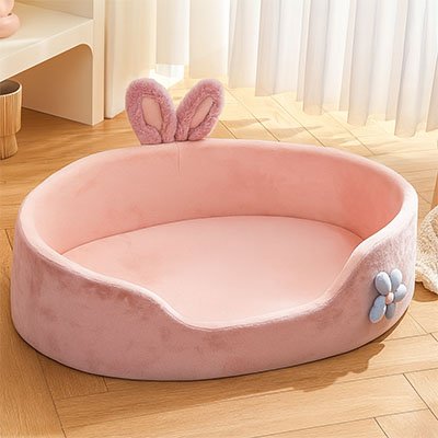 panier chat rose oreille lapin