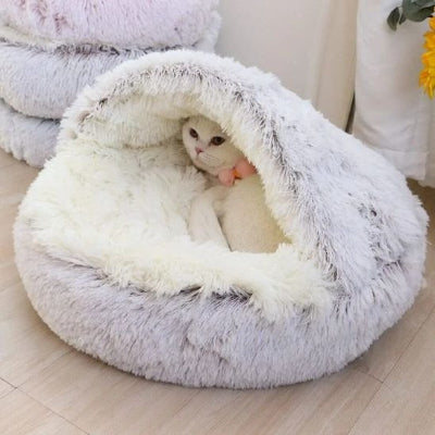 panier pour chat cocoon gris clair
